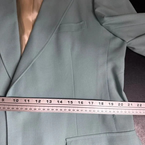 Kuppenheimer Sportsman Collection Teal Blue Wool Blend‎ Blazer Jacket Mens 42L